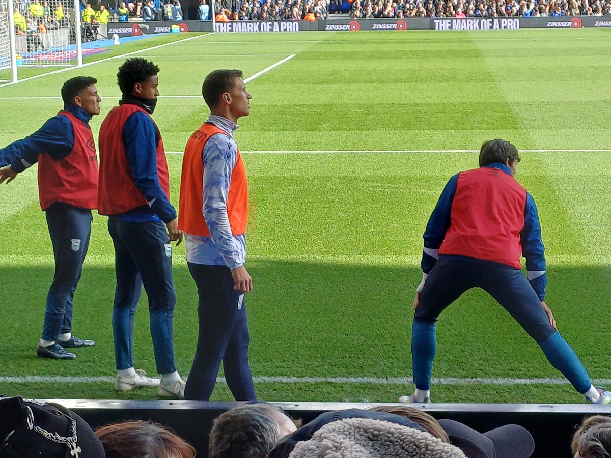 Town subs warming up
